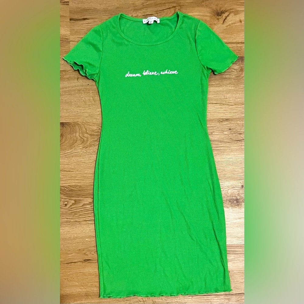Sincerely Jules Ribbed Body-con Green Dress Size M